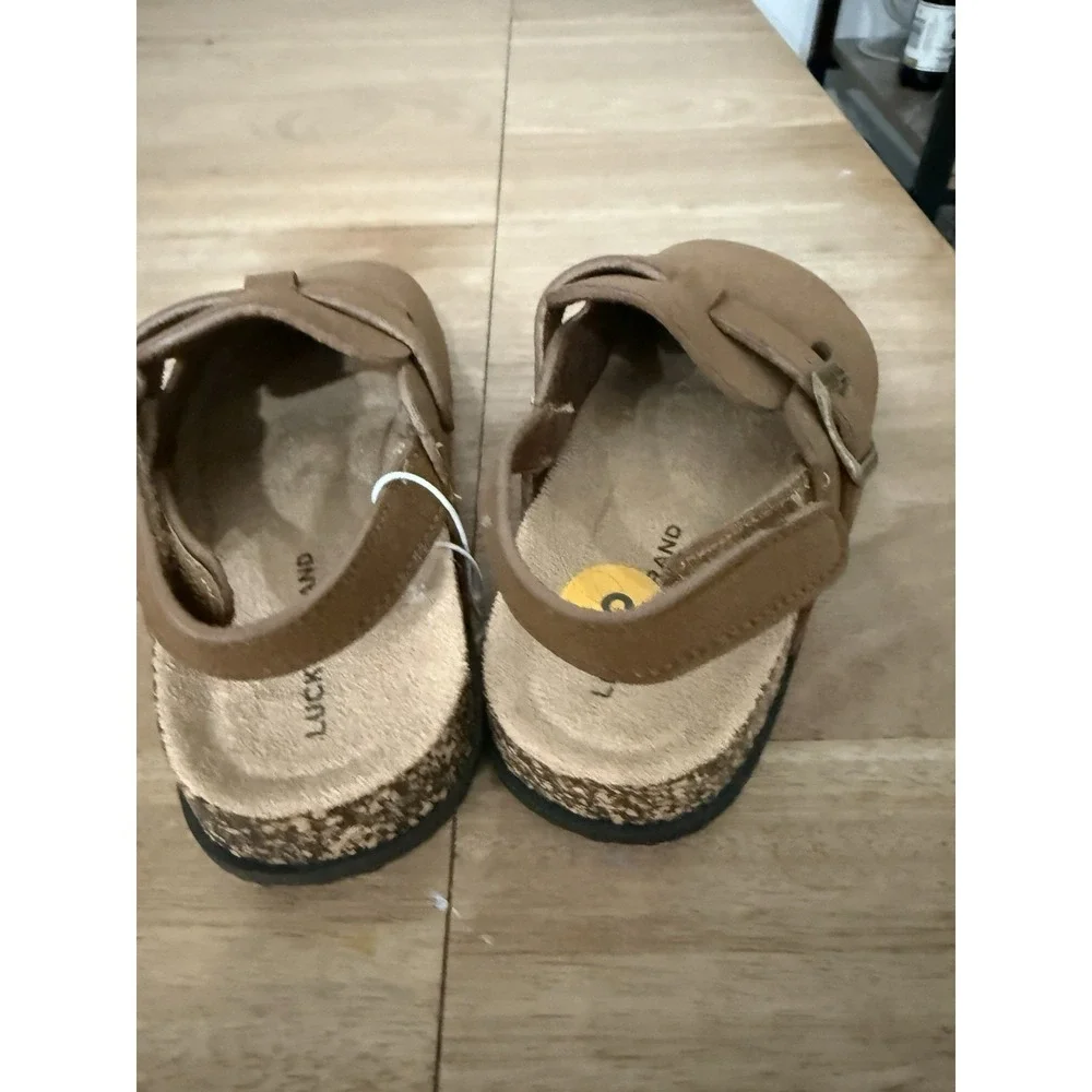 Lucky Brand Toddler Brown Clog‎ Sandals Buckle Strap Size 3 NWT Minor Mark